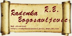 Radenka Bogosavljević vizit kartica
